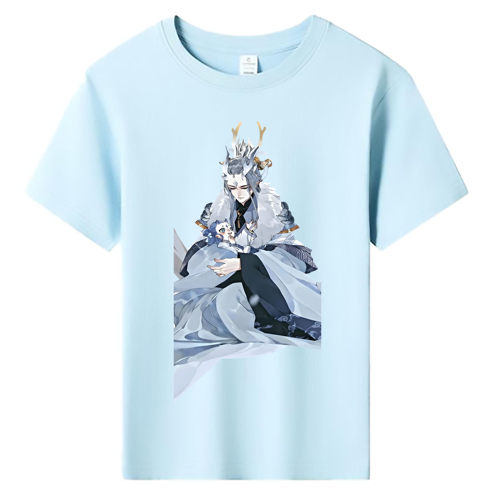 （画像用） Ne Zha 2 ナタ 魔童の大暴れ 綿100％キッズTシャツ（フロントプリント）